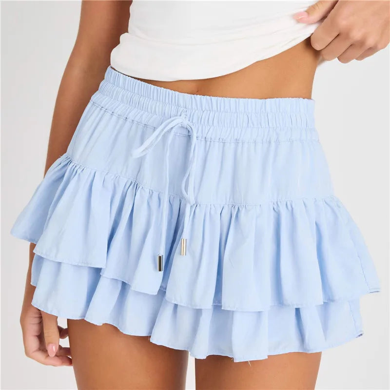 Aveline | Women's Summer Mini Ruffle Skirt-Omni Prime Goods