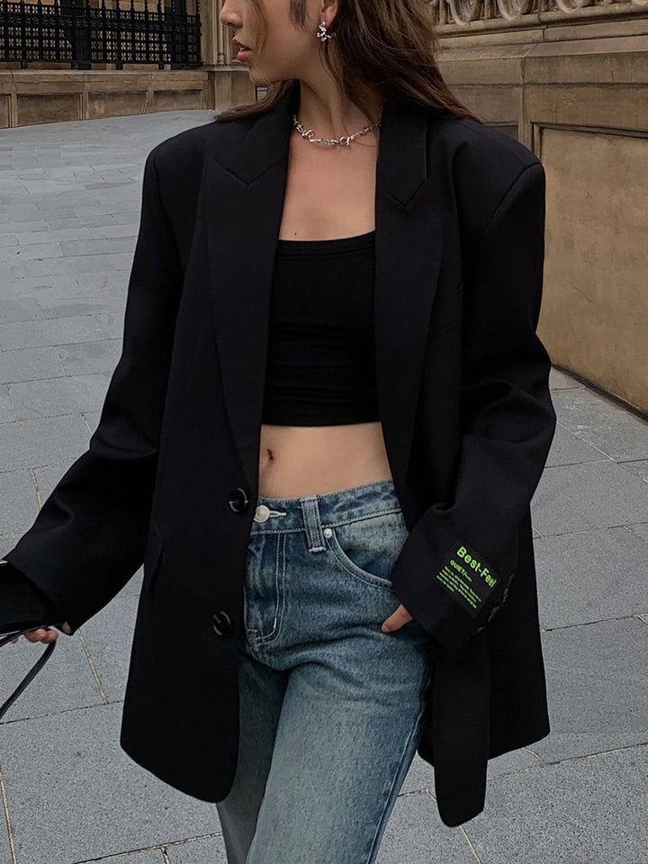 Women's Oversized Blazer | Classic Lapel Style