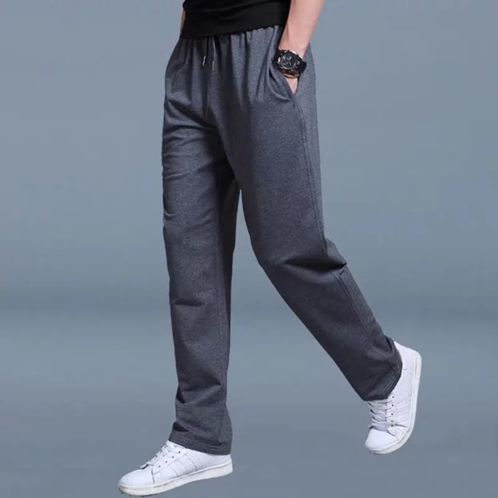 John | Men's Comfortable Cotton Jogging Pants with Elastic Waistband