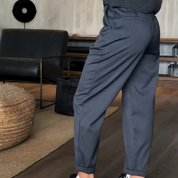 Sophia | Women's Striped Business Suit Trousers - Elegant & Modern