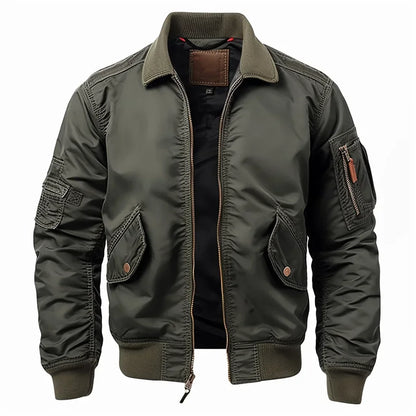 Chaqueta bomber informal moderna para hombre, impermeable y cortavientos, con cierre