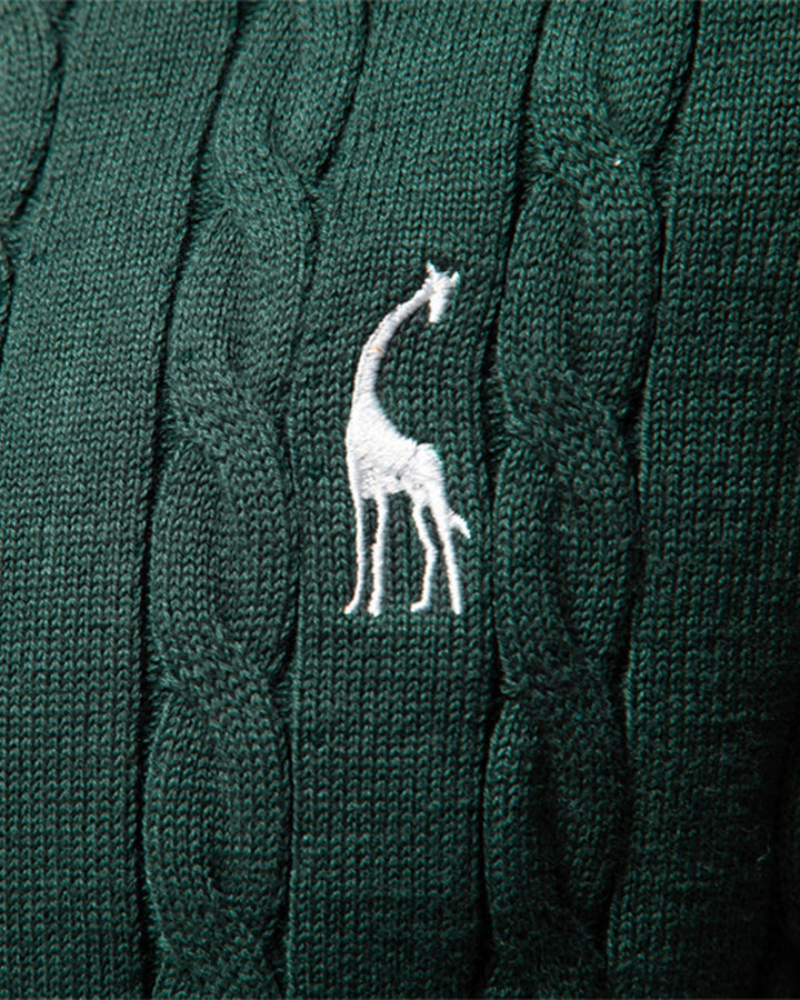 Men's Cable Knit Cotton Pullover Sweater