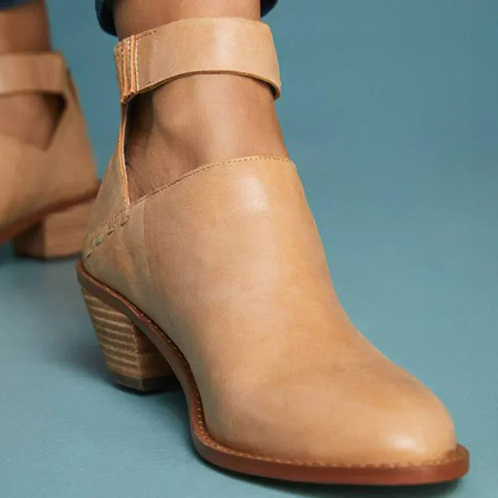 Livia | Women's Comfortable Leather Heeled Sandal