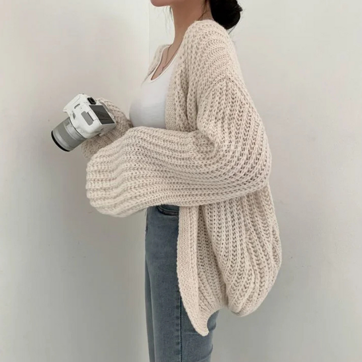Women's Classic Lantern Sleeve Cardigan