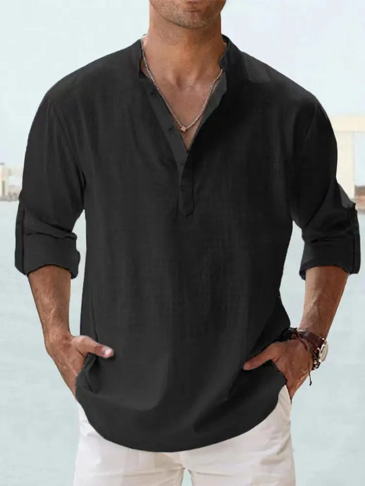 Benzon | Men's Casual Long-Sleeve Summer Shirt