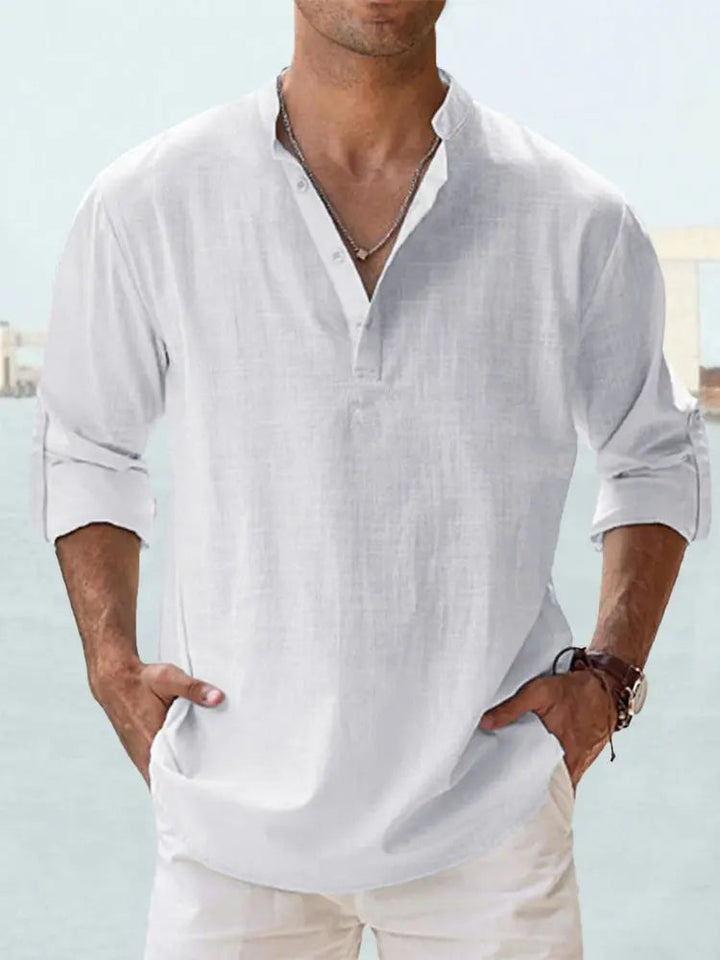 Benzon | Men's Casual Long-Sleeve Summer Shirt