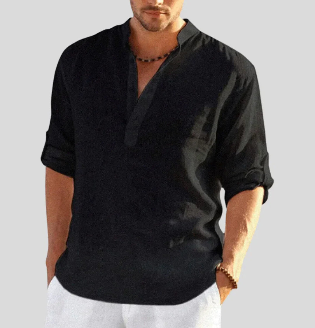 James | Men's Elegant Linen Collar Shirt