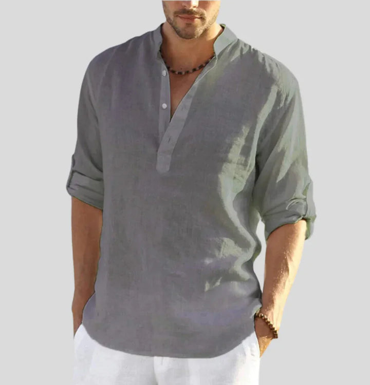 James | Men's Elegant Linen Collar Shirt