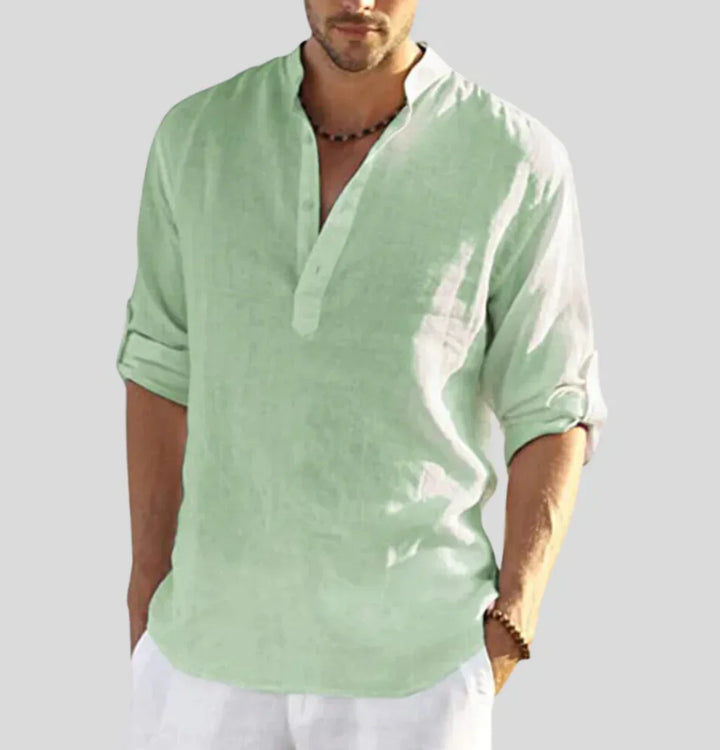 James | Men's Elegant Linen Collar Shirt