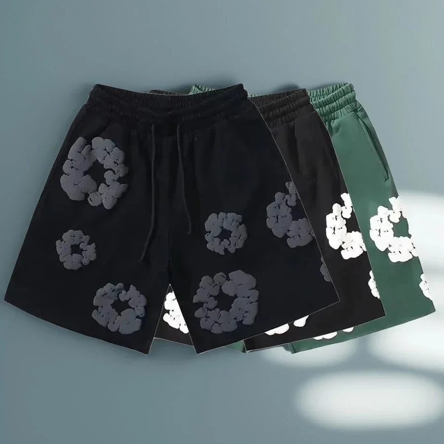 Bloom Floral Shorts Unisex – Premium Summer Streetwear Pants-Omni Prime Goods