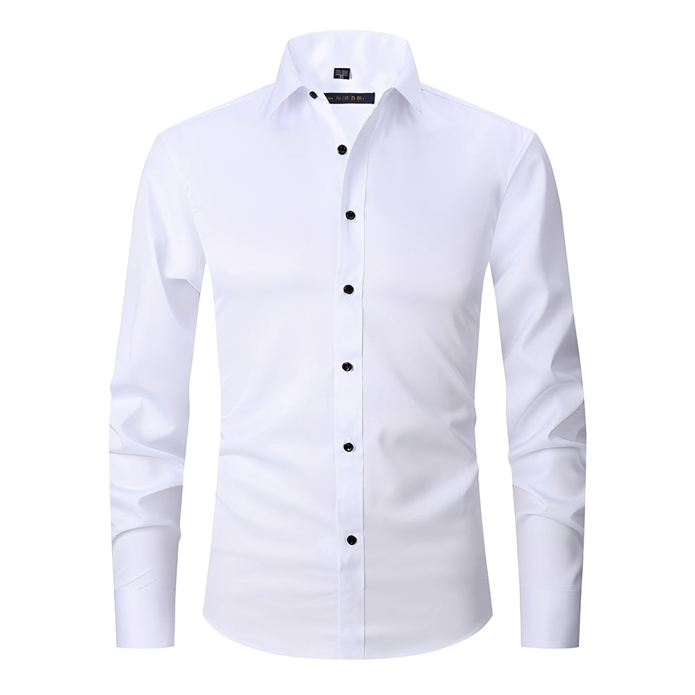 Brence | Men's Modern Long-Sleeve Shirt-Omni Prime Goods