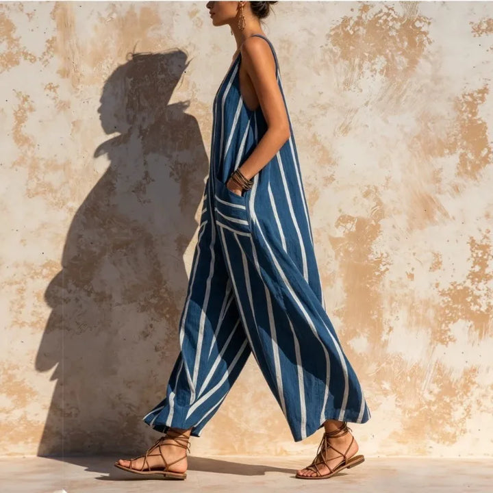 Brielle | Women's Loose Fit Linen Jumpsuit-Omni Prime Goods