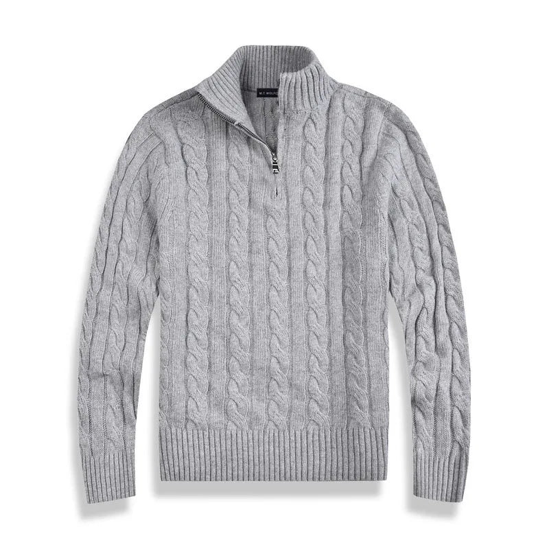 Men's Classic Half Zip Sweater | Winter Long Sleeve Knit