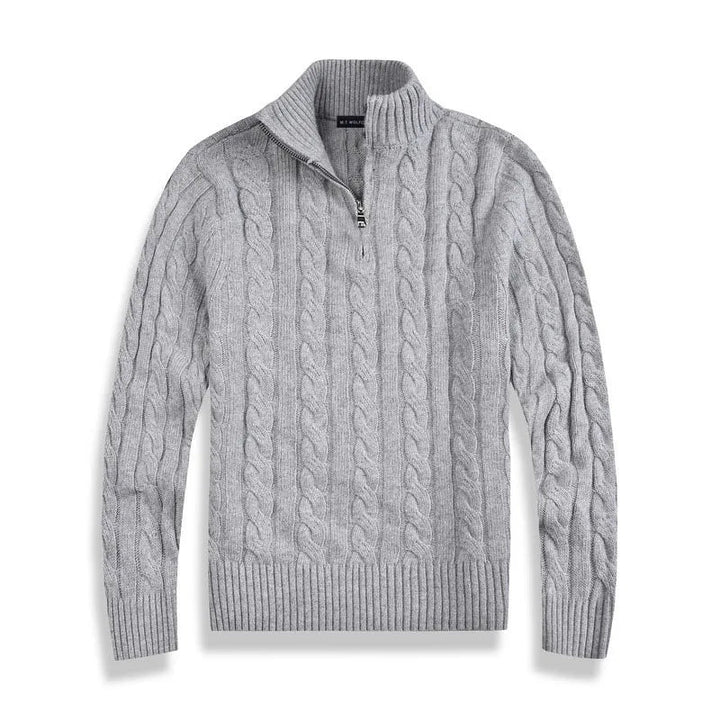 Men's Classic Half Zip Sweater | Winter Long Sleeve Knit