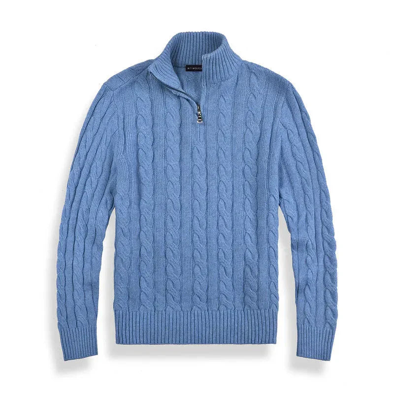 Men's Classic Half Zip Sweater | Winter Long Sleeve Knit