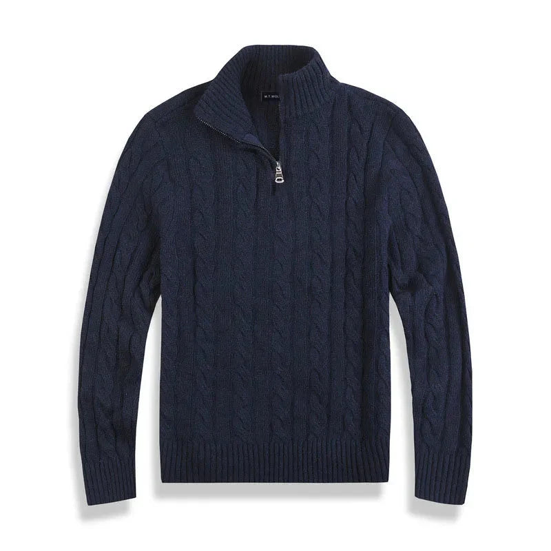 Men's Classic Half Zip Sweater | Winter Long Sleeve Knit