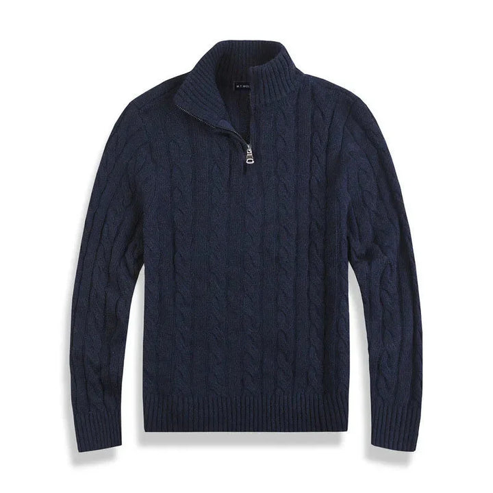 Men's Classic Half Zip Sweater | Winter Long Sleeve Knit