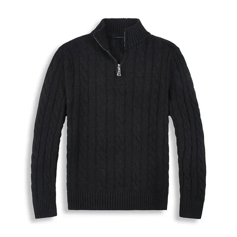 Men's Classic Half Zip Sweater | Winter Long Sleeve Knit
