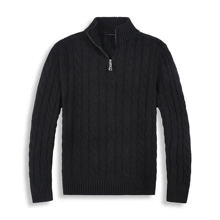 Men's Classic Half Zip Sweater | Winter Long Sleeve Knit