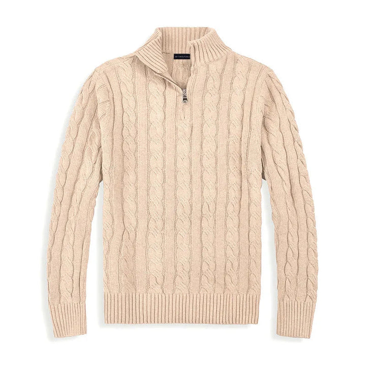 Men's Classic Half Zip Sweater | Winter Long Sleeve Knit