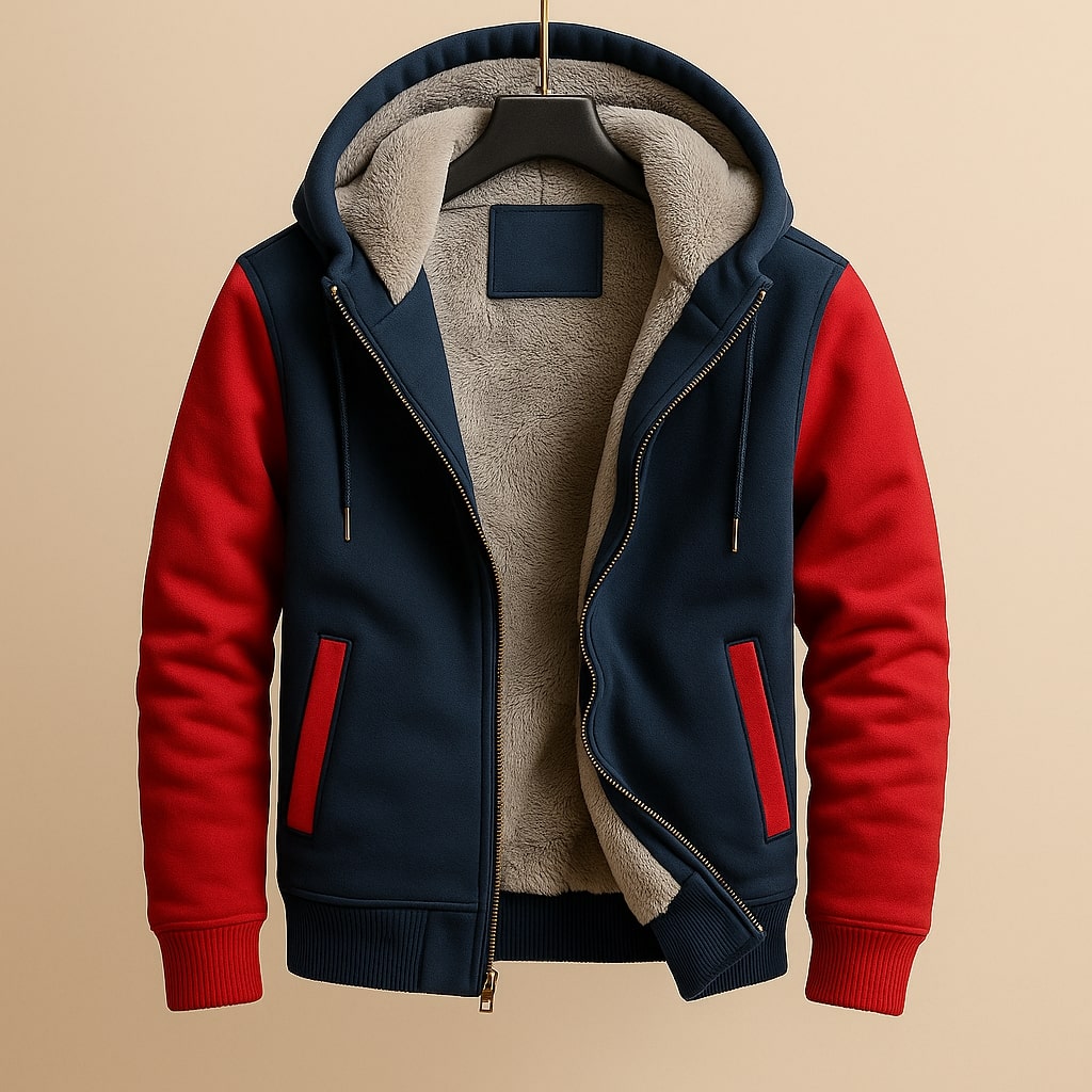 Men's Warm Lined Hooded Jacket