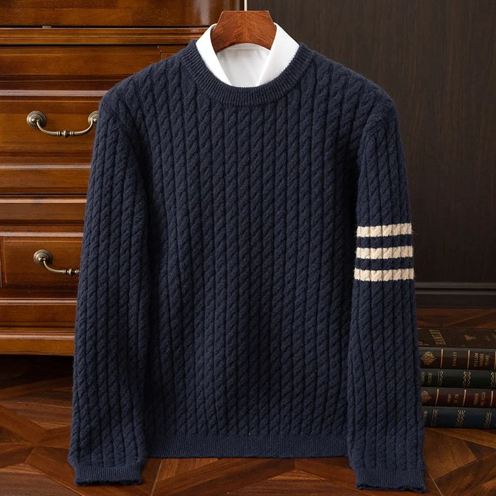 Men's Wool Blend Cable Knit Sweater