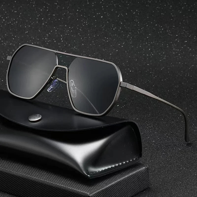 Men's Stainless Steel Pilot Sunglasses - High Quality Design