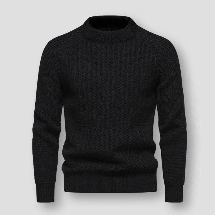 Men's High-Quality Waffle Knit Sweater