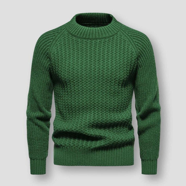Men's High-Quality Waffle Knit Sweater