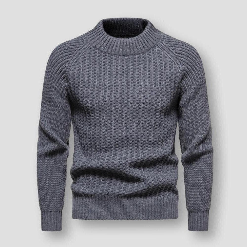 Men's High-Quality Waffle Knit Sweater