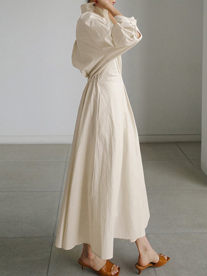Cara | Women's V-Neck A-Line Midi Dress-Omni Prime Goods