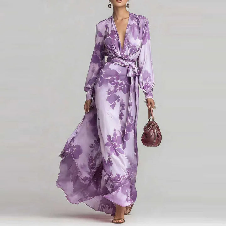 Celeste | Women's Floral Chiffon Maxi Dress-Omni Prime Goods