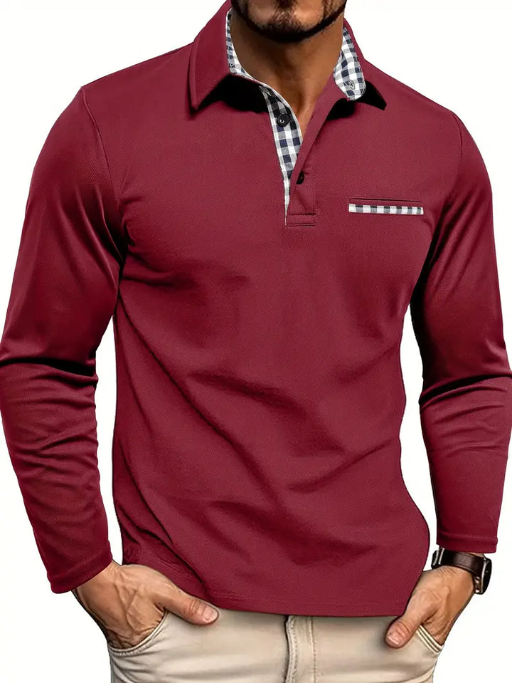 Charel | Men's Classic Long-Sleeve Polo Shirt
