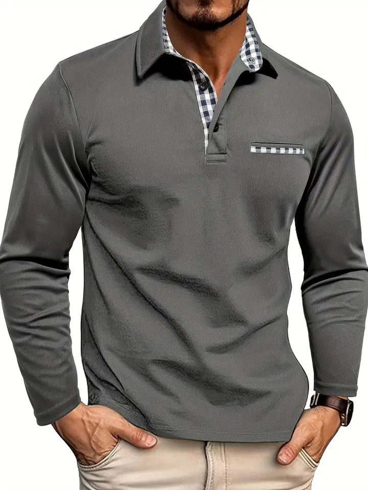 Charel | Men's Classic Long-Sleeve Polo Shirt