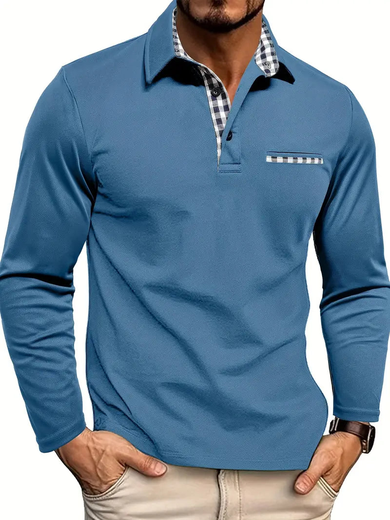 Charel | Men's Classic Long-Sleeve Polo Shirt
