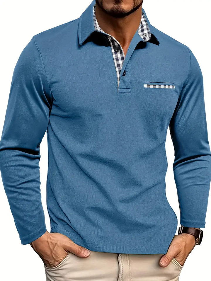 Charel | Men's Classic Long-Sleeve Polo Shirt