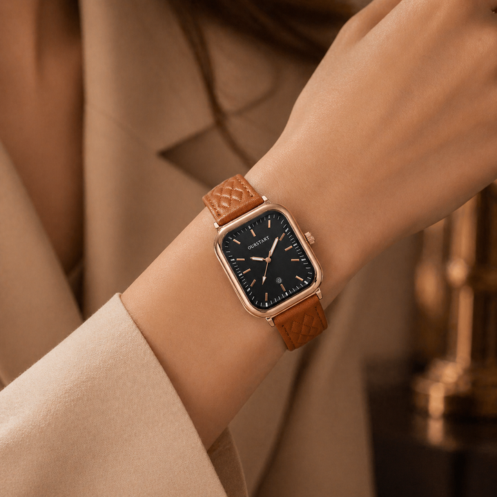 Stylish Leather Wristwatch for Timeless Elegance