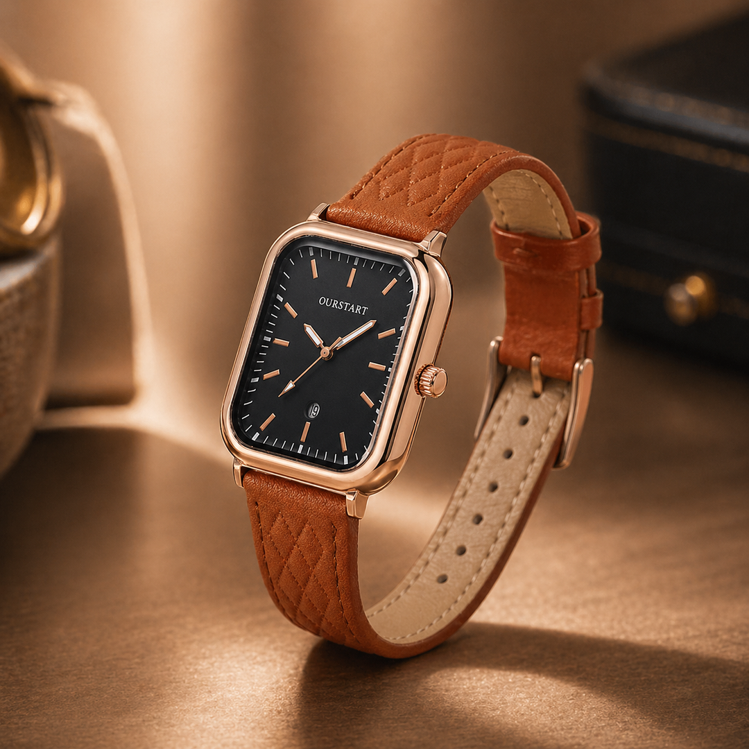 Stylish Leather Wristwatch for Timeless Elegance