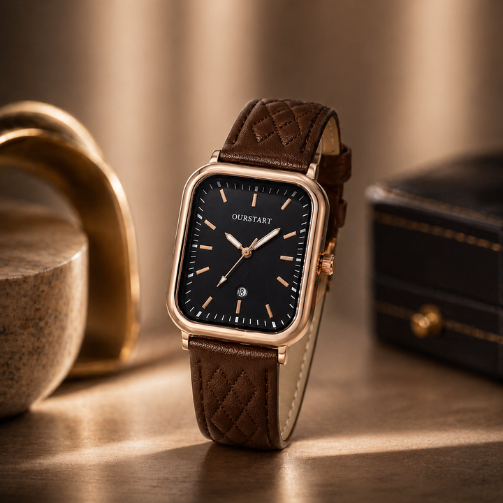 Stylish Leather Wristwatch for Timeless Elegance