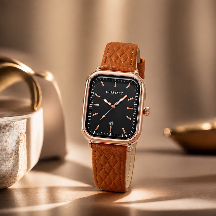 Stylish Leather Wristwatch for Timeless Elegance