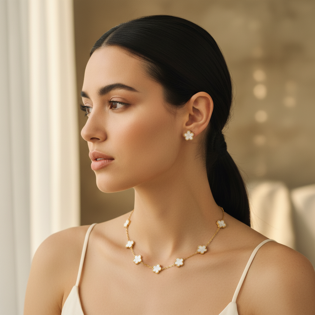 Elegant Floral Jewelry Set