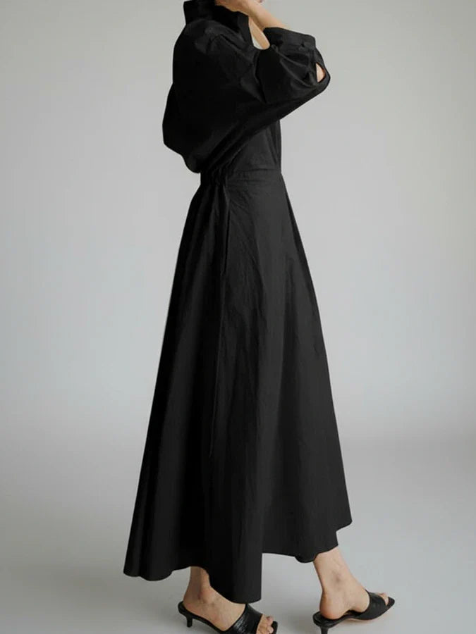 Ava | Women's Collared A-Line Midi Dress