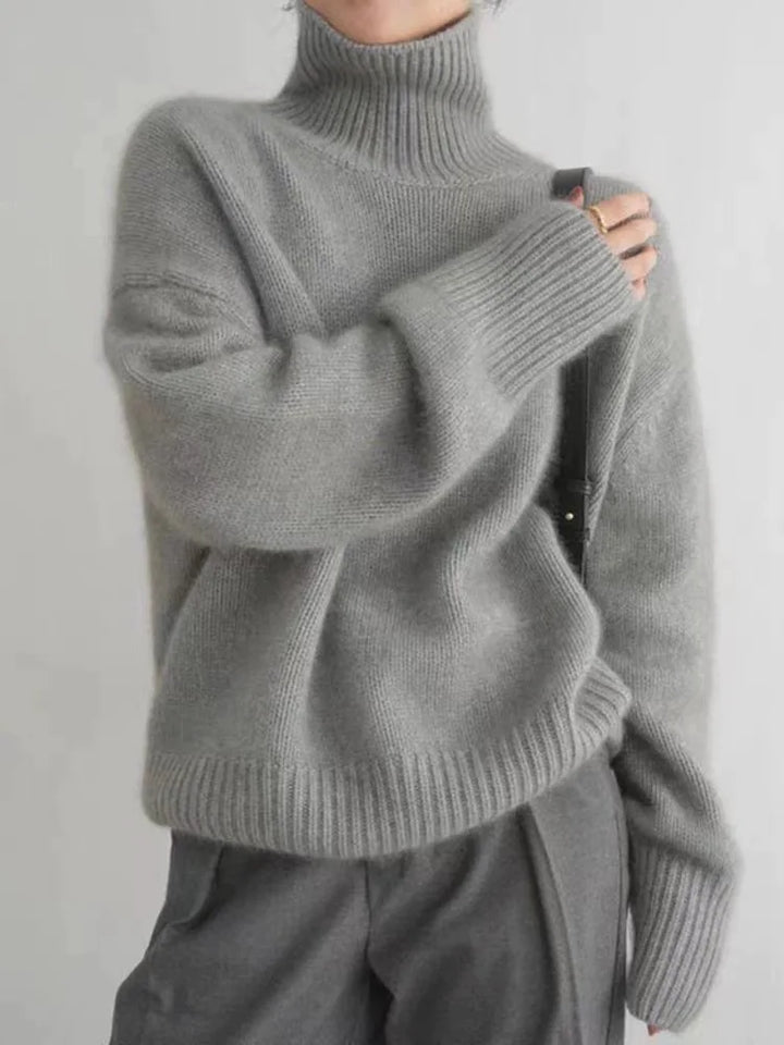 Women's Classic Turtleneck Sweater | Cozy Roll Neck Design