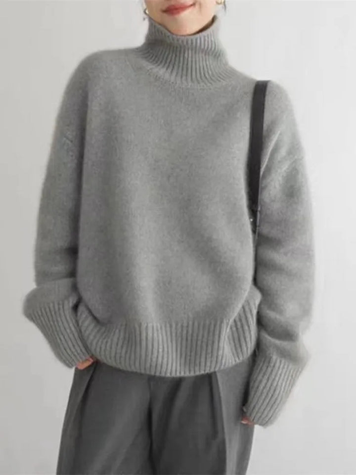 Women's Classic Turtleneck Sweater | Cozy Roll Neck Design