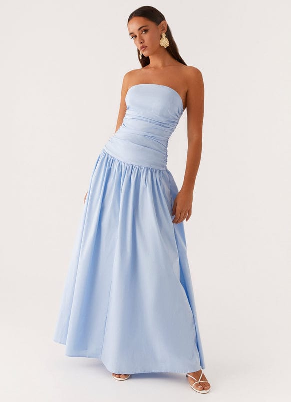 Coralia | Women's Sleeveless Blue Maxi Dress