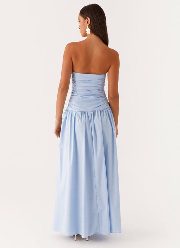 Coralia | Women's Sleeveless Blue Maxi Dress