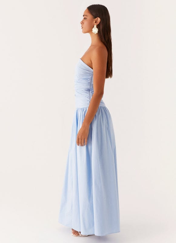 Coralia | Women's Sleeveless Blue Maxi Dress