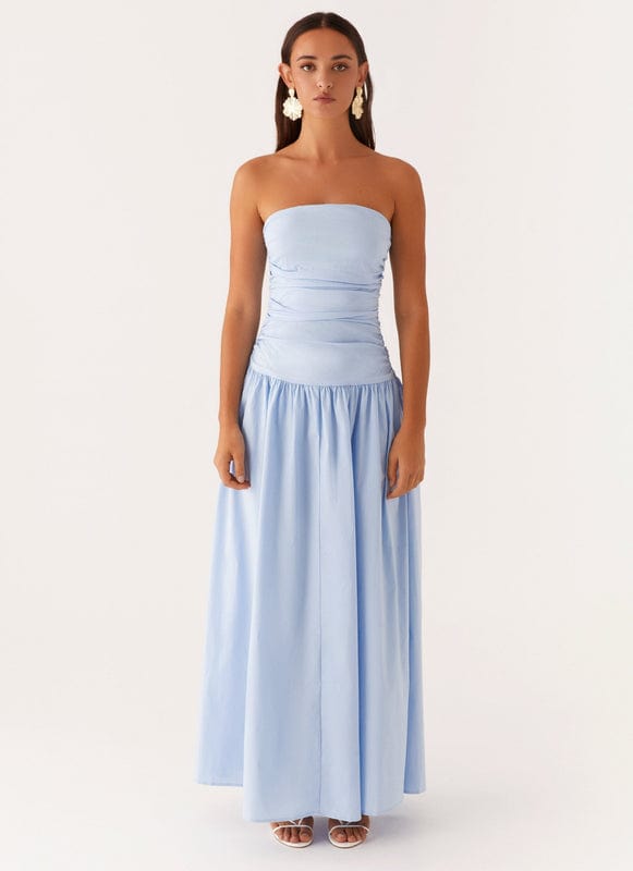 Coralia | Women's Sleeveless Blue Maxi Dress