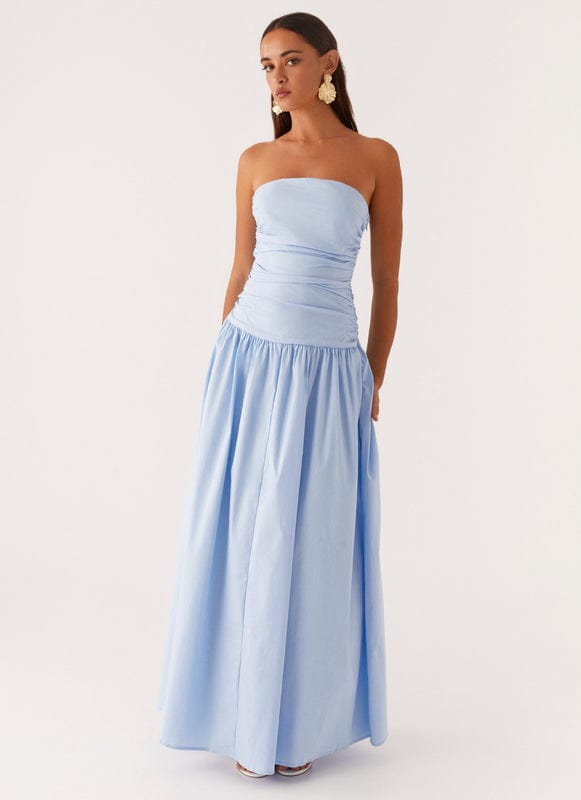 Coralia | Women's Sleeveless Blue Maxi Dress