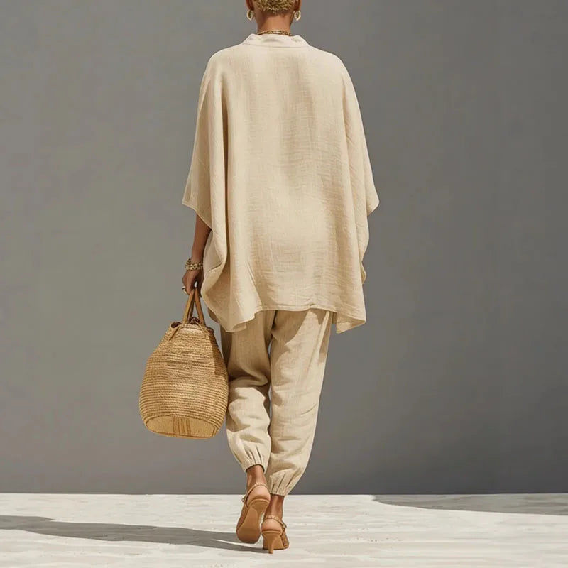 Cordella Linen Matching Set | Women's Linen Two-Piece Outfit-Omni Prime Goods